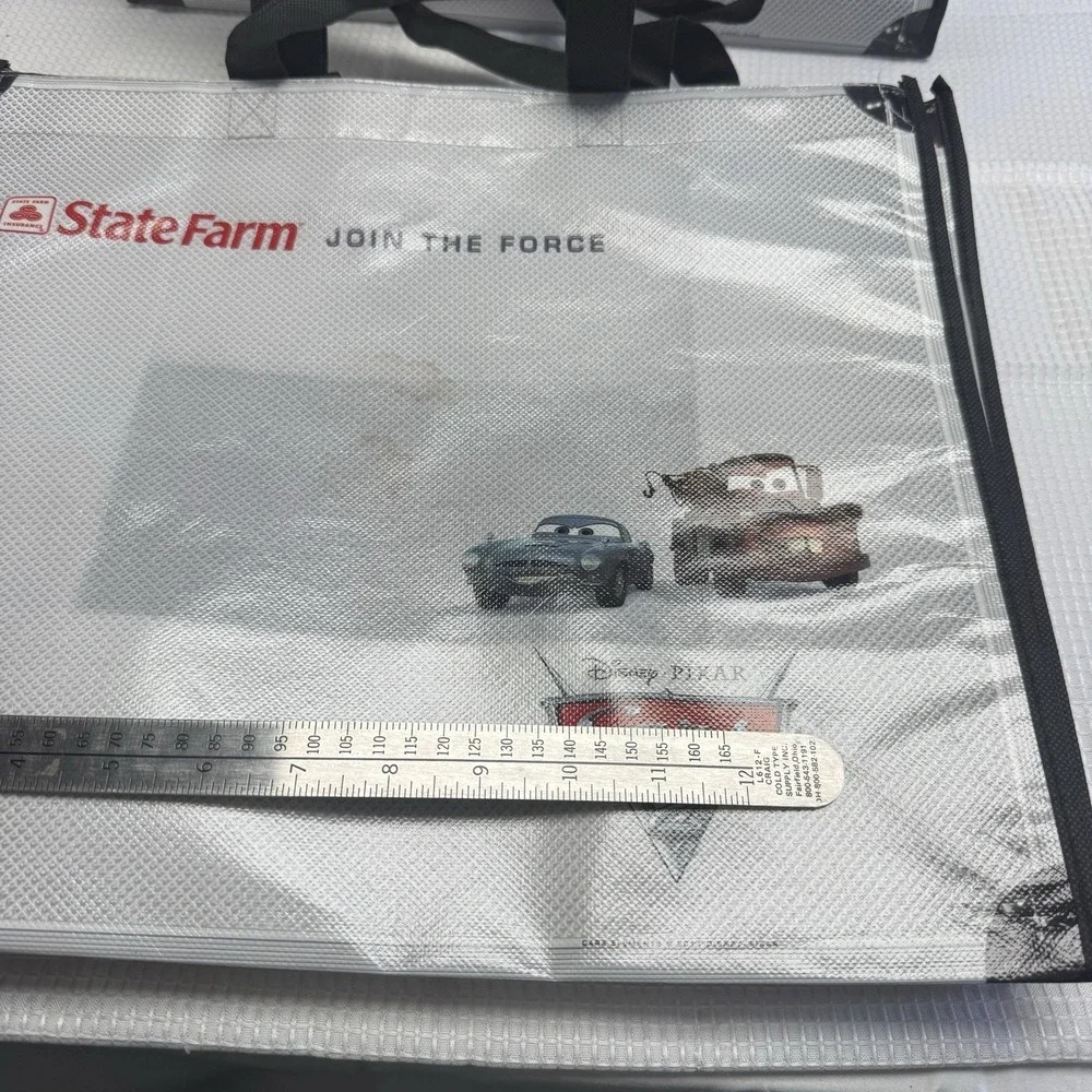 6 Disney Pixar Cars Movie State Farm Join The Force 2011 Tote Grocery Bags 2011*